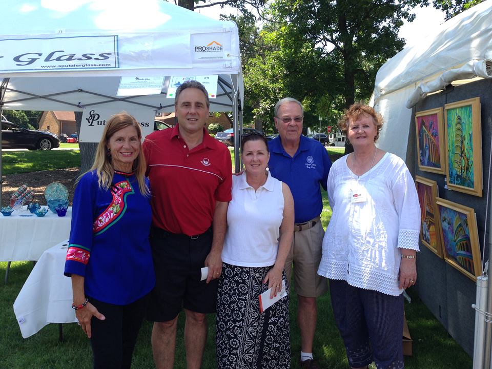 Village President Wallace and Trustee Deyne at the Art Festival