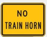 no train horn sign