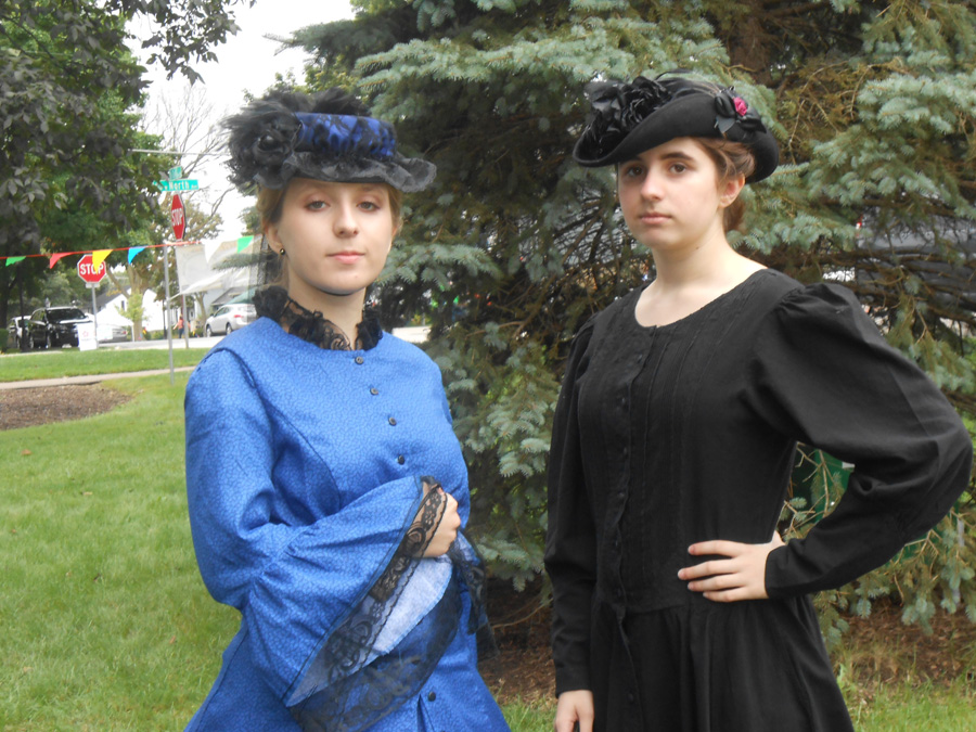 girls in period costume