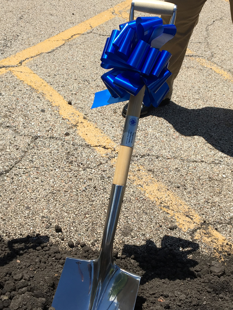 PD construction groundbreaking shovel