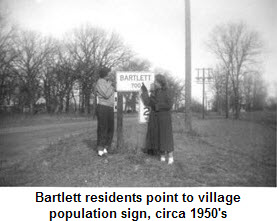 Bartlett Population sign - 1950s