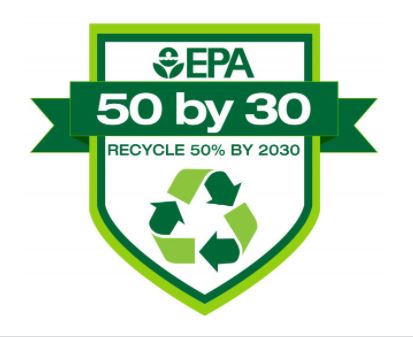 EPA 50 by 2030 Recycling Goal logo