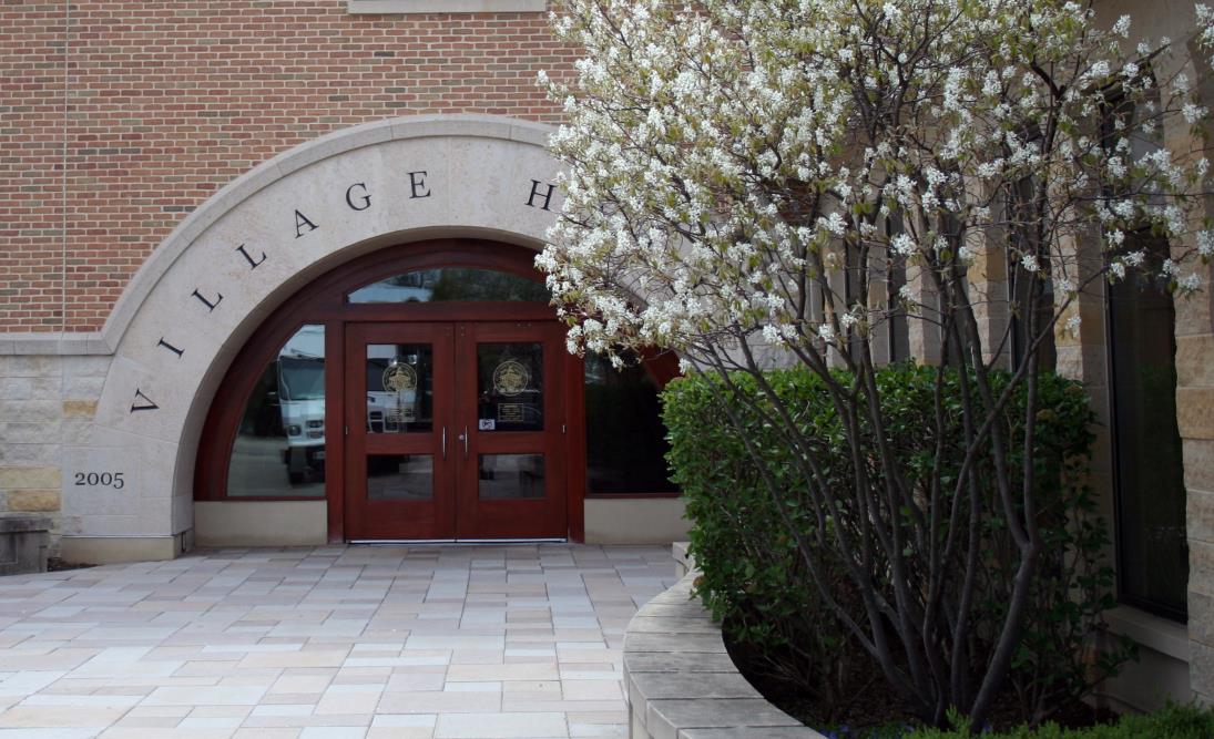 Village Hall entry arch