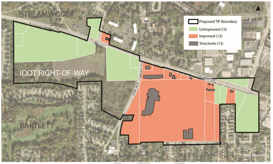 Proposed Lake Street TIF boundary map July2024