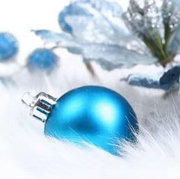 blue ball holiday ornament